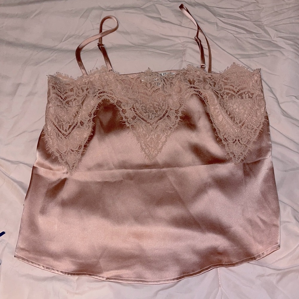 Satin pink top